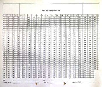 mmpi kişilik testi cevap anahtarı